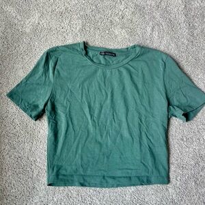 Teal Zara Crop Top